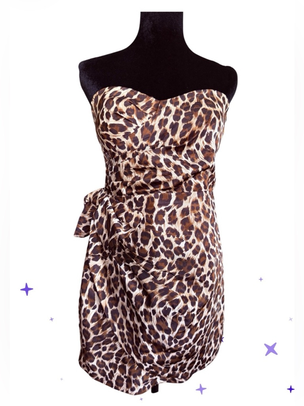 Forever 21 Strapless Leopard Print Dress